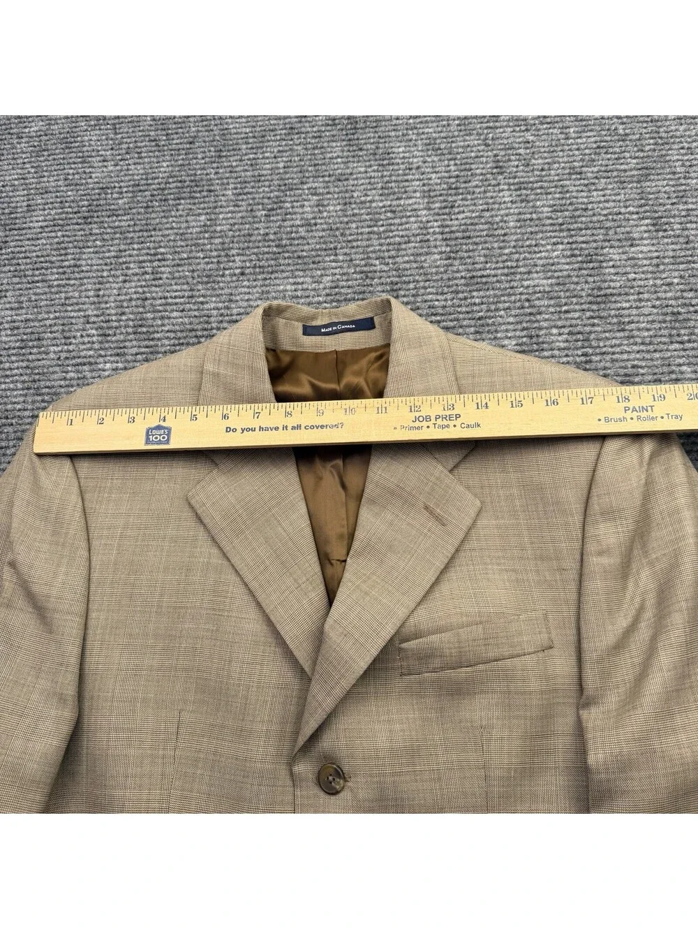 Vintage Chaps Ralph Lauren Suit 38R Wool Glen Plaid 2 Piece Double Pleated 32x31